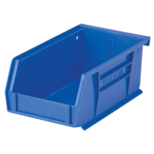 Bac empilable & &agrave; suspendre, 4-1/8" la, 3" h x 7-3/8" p, Bleu Absolute Business Supply