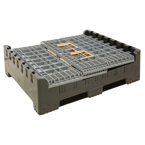 Contenant de vrac pliable, 47,2" lo x 39,4" la x 39,4" h, Gris Absolute Business Supply