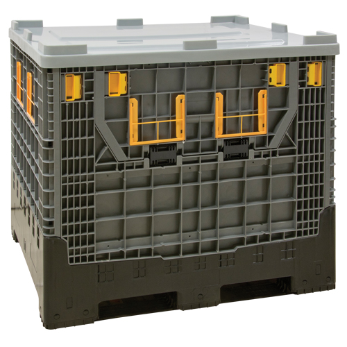 Contenant de vrac pliable, 47,2" lo x 39,4" la x 39,4" h, Gris Absolute Business Supply
