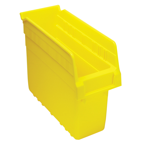 Store-Max Shelf Bins, 4-3/8" W x 8" H x 11-5/8" D, Yellow, 44 lbs. Capacity Absolute Business Supply