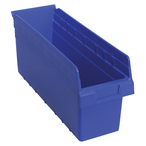 Bacs pour &eacute;tag&egrave;re Store-Max, 6-5/8" la x 8" H x 17-7/8" p, Bleu, Capacit&eacute; 56 lb Absolute Business Supply