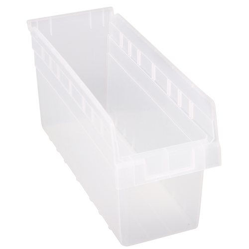 Bacs pour &eacute;tag&egrave;re Store-Max, 6-5/8" la x 8" H x 17-7/8" p, Transparent, Capacit&eacute; 56 lb Absolute Business Supply