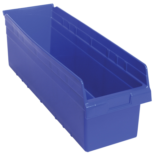 Bacs pour &eacute;tag&egrave;re Store-Max, 8-3/8" la x 8" H x 23-5/8" p, Bleu, Capacit&eacute; 68 lb Absolute Business Supply