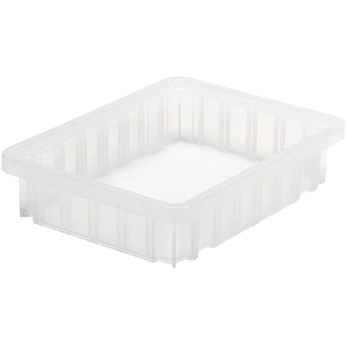 Divider Box&reg; Container, Plastic, 10.875" W x 8.25" D x 2.5" H, Clear Absolute Business Supply