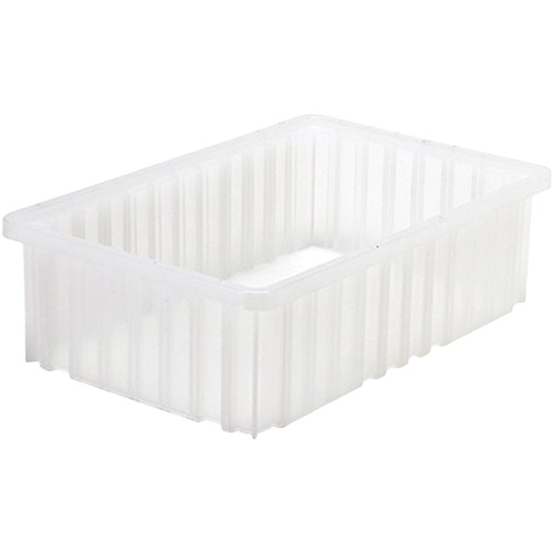 Divider Box&reg; Container, Plastic, 16.5" W x 10.875" D x 5" H, Grey Absolute Business Supply
