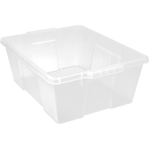 Plastic Latch Container, 15.875" W x 21" D x 7.75" H, Clear Absolute Business Supply