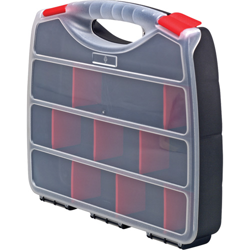 Plastic Compartment Box, 10" W x 12.5" D x 2-1/4" H, 22 Compartments Absolute Business Supply