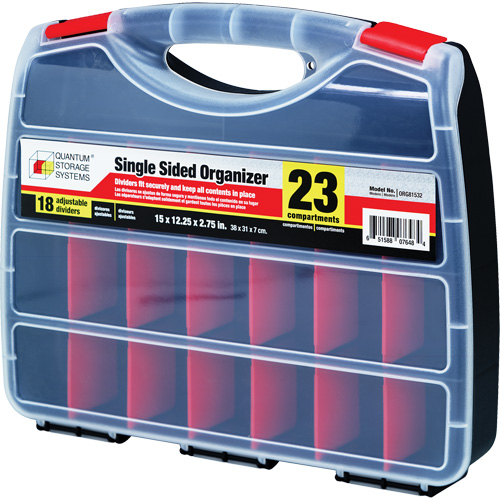 Plastic Compartment Box, 12-1/4" W x 15" D x 2-3/4" H, 23 Compartments Absolute Business Supply