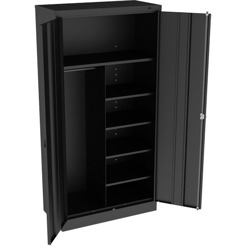 Armoire &agrave; combinaison, 36" la x 18" p x 72" h, Noir Absolute Business Supply