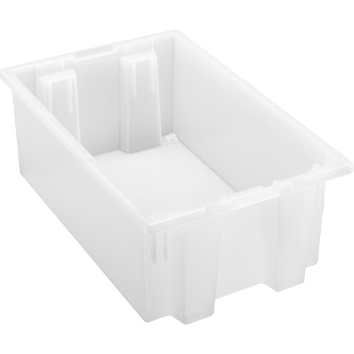 Contenant robuste Stack & Nest, 6" x 11" x 18", Transparent Absolute Business Supply