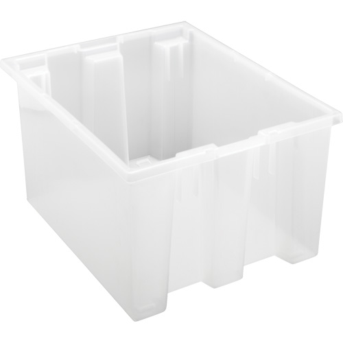 Contenant robuste Stack & Nest, 10" x 15,5" x 19,5", Transparent Absolute Business Supply