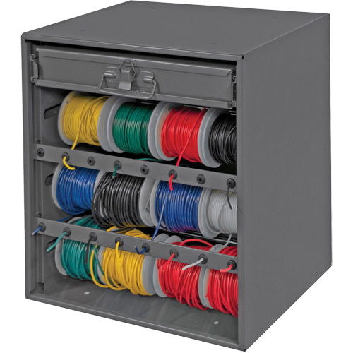 Armoire d'entreposage pour fil et borne, Acier, 1 tiroirs, 15-9/16" x 11-7/8" x 16-3/8", Gris Absolute Business Supply