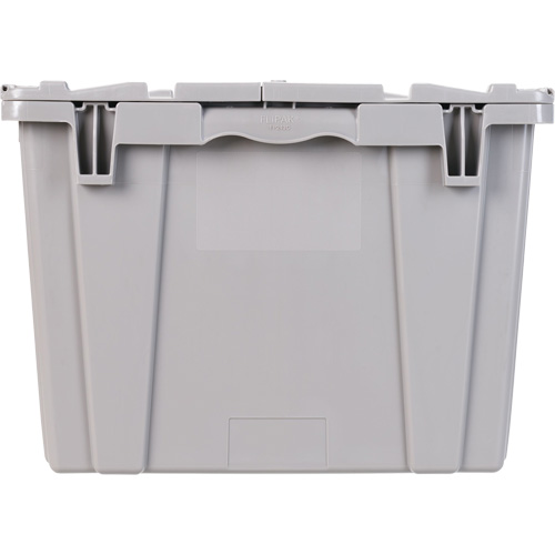 FP243C FliPak Nestable Tote, 26.9" x 16.9" x 12.1", Grey Absolute Business Supply