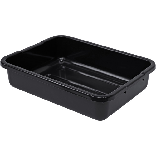 All-Purpose Ribbed-Bottom Storage Tub, 5" H x 15" D x 21" L, Plastic, Black Absolute Business Supply