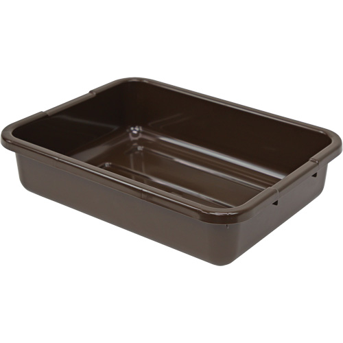 All-Purpose Ribbed-Bottom Storage Tub, 5" H x 15" D x 21" L, Plastic, Brown Absolute Business Supply