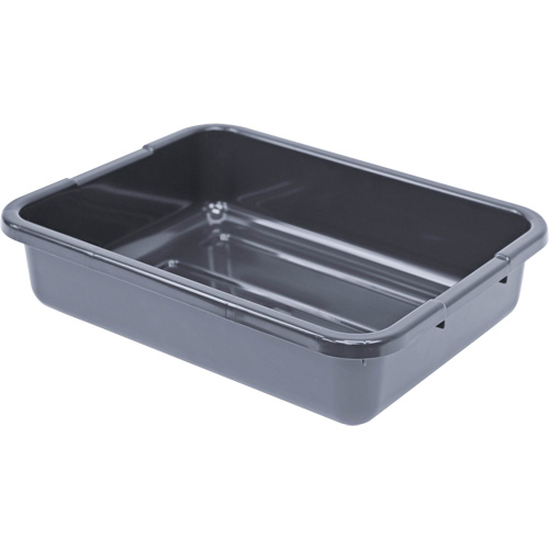 All-Purpose Ribbed-Bottom Storage Tub, 5" H x 15" D x 21" L, Plastic, Grey Absolute Business Supply