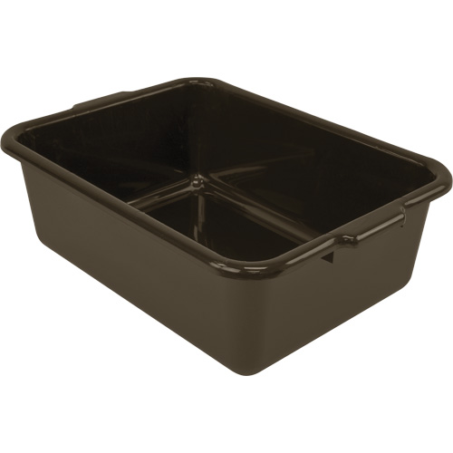 All-Purpose Flat-Bottom Storage Tub, 7" H x 15" D x 21" L, Plastic, Brown Absolute Business Supply
