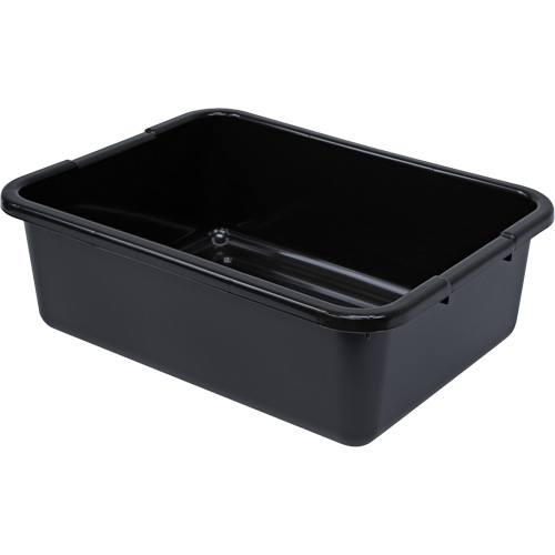 All-Purpose Ribbed-Bottom Storage Tub, 7" H x 15" D x 21" L, Plastic, Black Absolute Business Supply