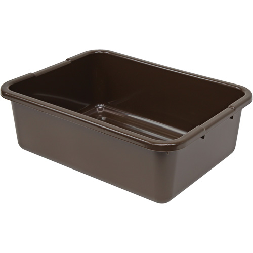 All-Purpose Ribbed-Bottom Storage Tub, 7" H x 15" D x 21" L, Plastic, Brown Absolute Business Supply