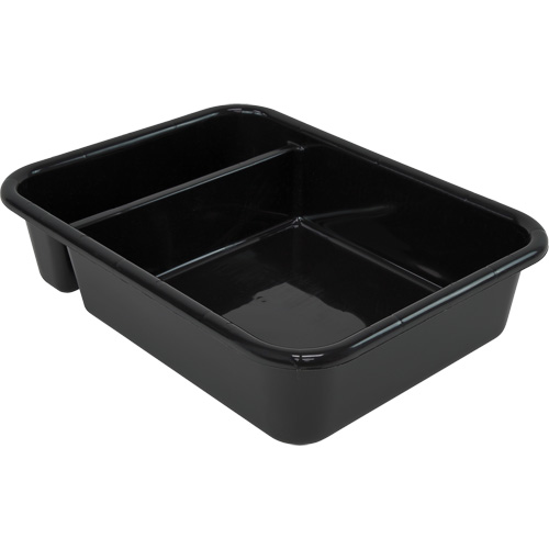 All-Purpose Compartmentalized Storage Tub, 7" H x 15" D x 20" L, Plastic, Black Absolute Business Supply