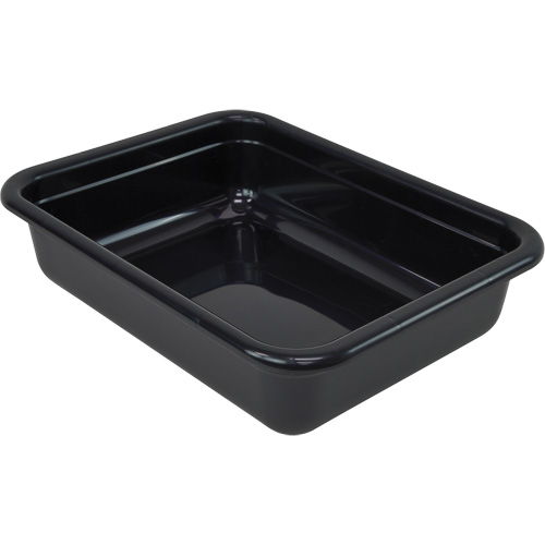 All-Purpose Flat-Bottom Storage Tub, 5" H x 17" D x 22" L, Plastic, Black Absolute Business Supply