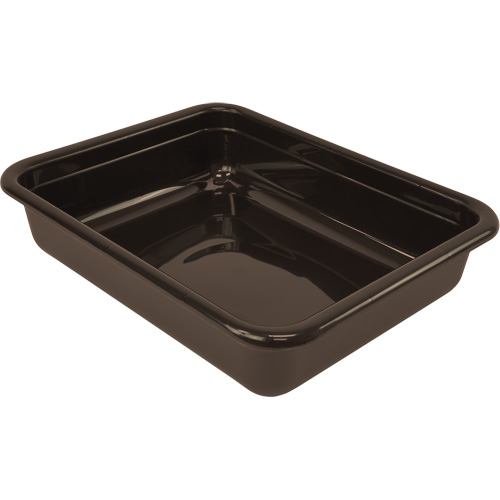 All-Purpose Flat-Bottom Storage Tub, 5" H x 15" D x 20" L, Plastic, Brown Absolute Business Supply