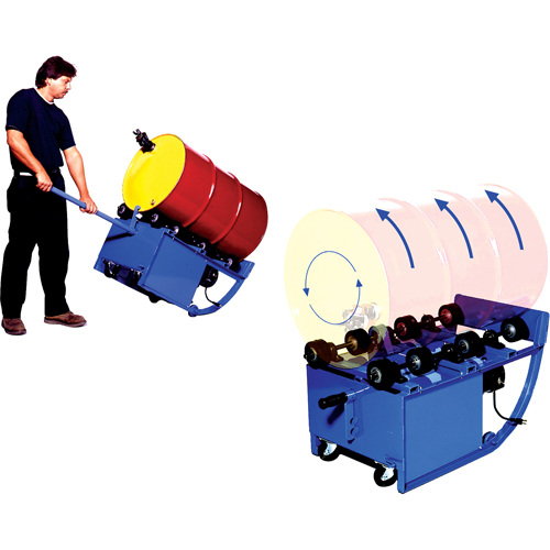 Portable Rotators, 55 US gal. (45 Imperial Gal.) Capacity, Fixed Speed, 0.5 HP Absolute Business Supply