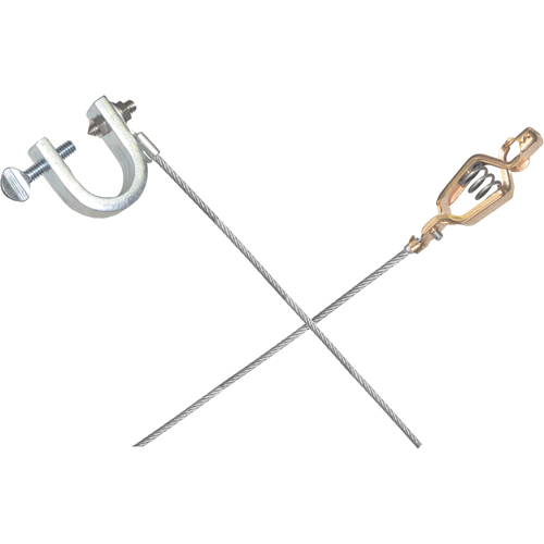 Light-Duty Bonding & Grounding Wire Assemblies - Alligator Clip & Small C-Clamps Absolute Business Supply