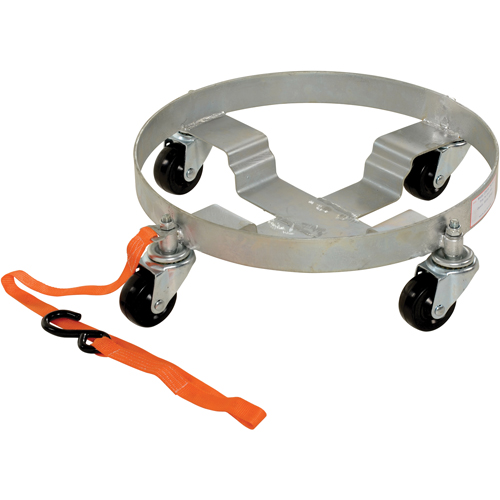 Multi-Tier Drum Dollies, Steel, 900 lbs. Capacity, 19" Diameter, Rubber Casters Absolute Business Supply