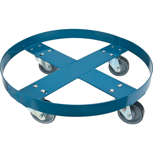 Drum Dolly, Steel, 1000 lbs. Capacity, 24" Diameter, Polyurethane Casters Absolute Business Supply