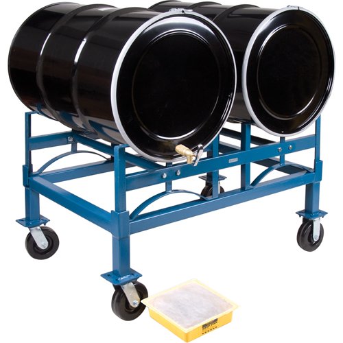Drum Stacking Rack, 2 Drums, 1600 lbs. Capacity, 45-1/2" W x 30" D x 12-1/2" H Absolute Business Supply