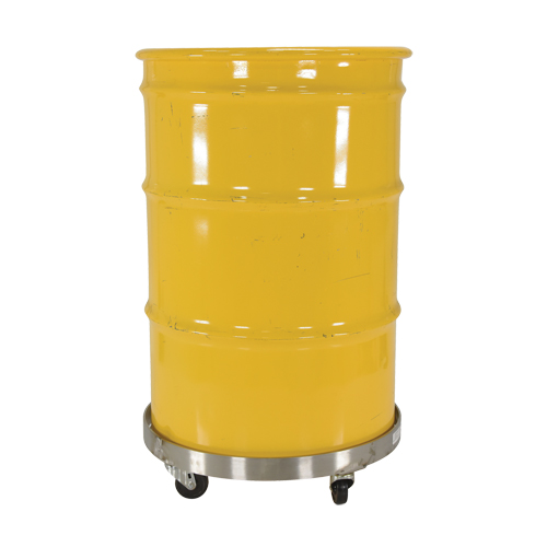 Drum Dollies, Stainless Steel, 800 lbs. Capacity, 23-1/4" Diameter, Rubber Casters Absolute Business Supply