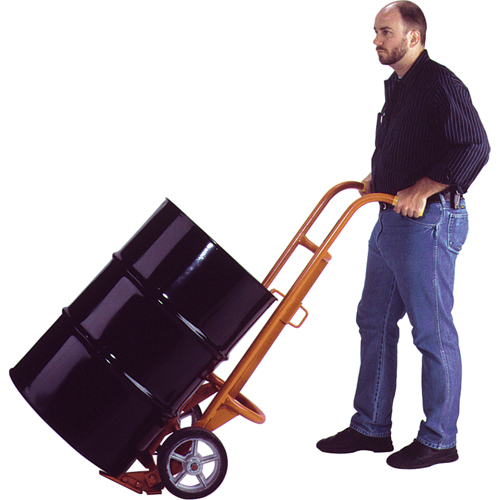 Chariots ergonomiques pour baril, Fabriqu&eacute; en Acier, 55 - 85 gal. US (45 - 70 gal. imp.) Absolute Business Supply