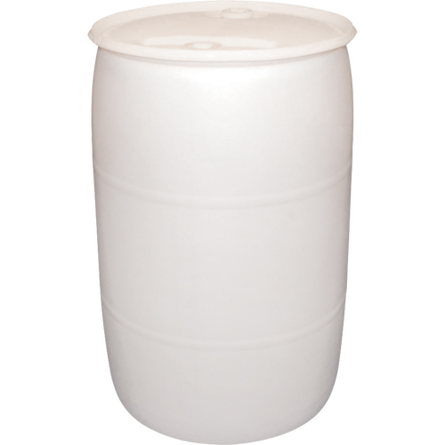 Barils en poly&eacute;thyl&egrave;ne, 55 gal. US (45 gal. imp.), Dessus ferm&eacute;, Naturel Absolute Business Supply