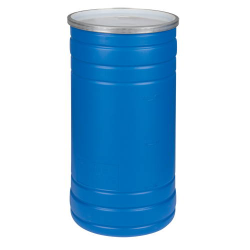 Polyethylene Drums, 15.5 US gal (12.91 imp. Gal.), Open Top, Blue Absolute Business Supply