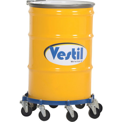 Octagon Drum Dolly, Steel, 2000 lbs. Capacity, 27-1/16" Diameter, Cast Iron Casters Absolute Business Supply