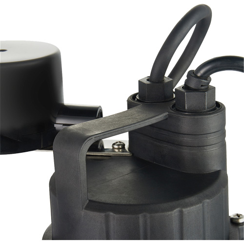 Thermoplastic Submersible Sump Pump, 2560 GPH, 115 V, 4.6 A, 1/3 HP Absolute Business Supply