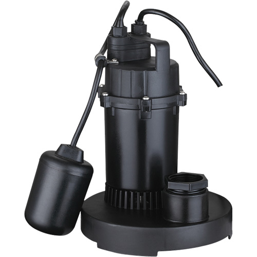 Thermoplastic Submersible Sump Pump, 2560 GPH, 115 V, 4.6 A, 1/3 HP Absolute Business Supply