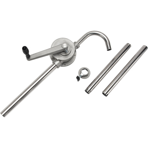 Rotary Type Drum Pump, Stainless Steel, Fits 55 Gal., 12 oz./Stroke Absolute Business Supply