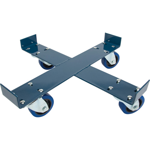 Chariot pour baril, Acier, Capacit&eacute;e 1400 lb, Diam&egrave;tre 24", Roue en &eacute;lastique bleu Absolute Business Supply