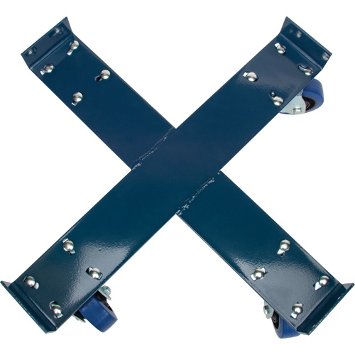 Chariot pour baril, Acier, Capacit&eacute;e 1400 lb, Diam&egrave;tre 24", Roue en &eacute;lastique bleu Absolute Business Supply