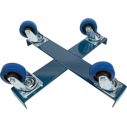 Chariot pour baril, Acier, Capacit&eacute;e 1400 lb, Diam&egrave;tre 24", Roue en &eacute;lastique bleu Absolute Business Supply