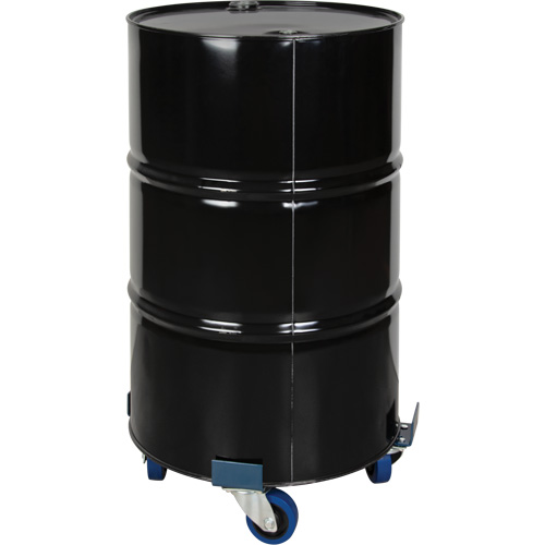 Chariot pour baril, Acier, Capacit&eacute;e 1400 lb, Diam&egrave;tre 24", Roue en &eacute;lastique bleu Absolute Business Supply