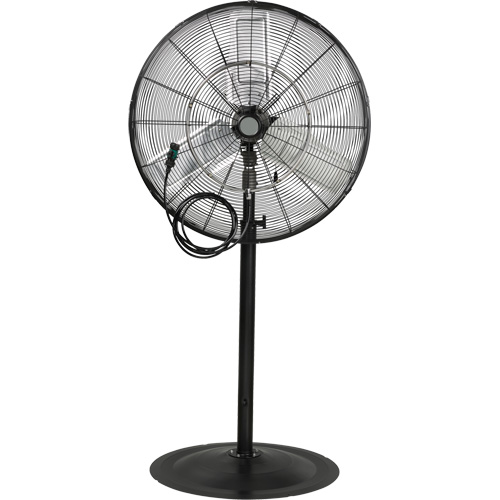 Ventilateur oscillant sur socle avec vaporisation &agrave; moteur &eacute;tanche &agrave; l'eau, Robuste, 3 Vitesses, Diam&egrave;tre de 30" Absolute Business Supply