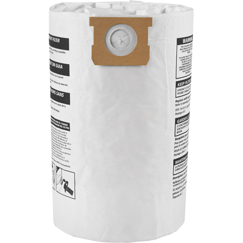 Sacs filtrants pour d&eacute;bris secs jetables de type G, 15 - 22 gal US Absolute Business Supply