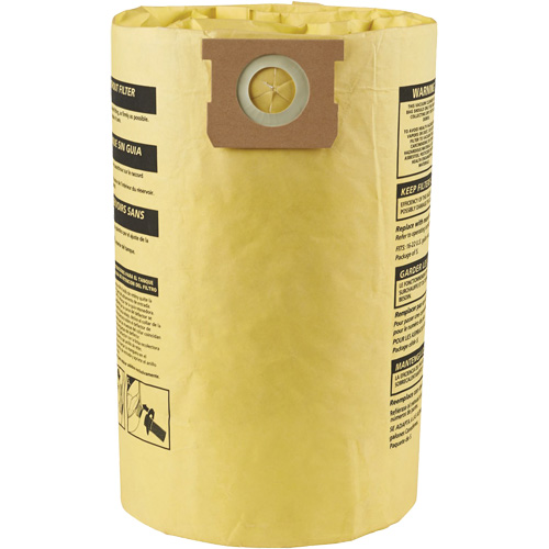 Sacs filtrants pour d&eacute;bris secs jetables &agrave; haute efficacit&eacute; de type J, 15 - 22 gal US Absolute Business Supply