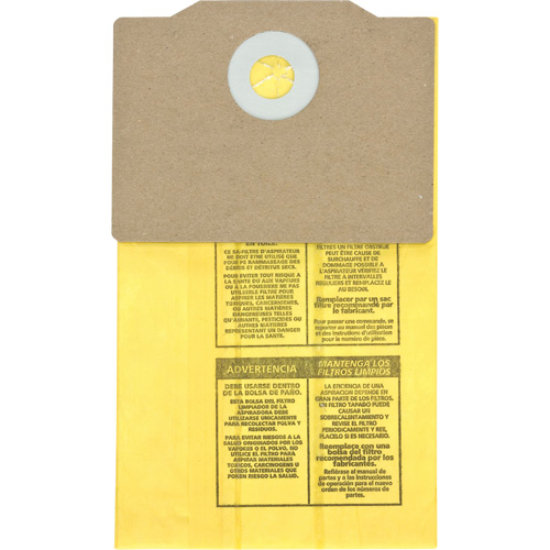 Authentiques sacs filtrants pour aspirateur dorsal, 1,75 gal. US Absolute Business Supply