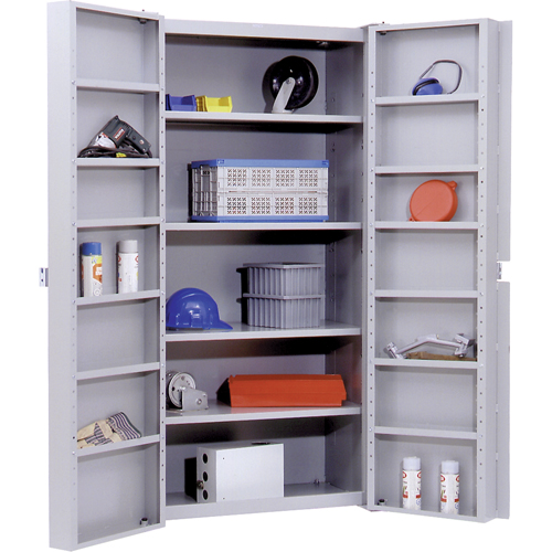 Armoires robustes &agrave; portes creuses, 38" la x 24" p x 72" h, 4 tablettes Absolute Business Supply
