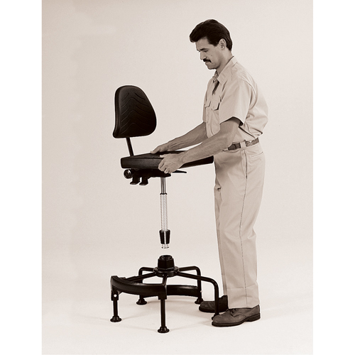 Industrial Stool, Stationary, Adjustable Height, 250 lbs. Capacity Absolute Business Supply