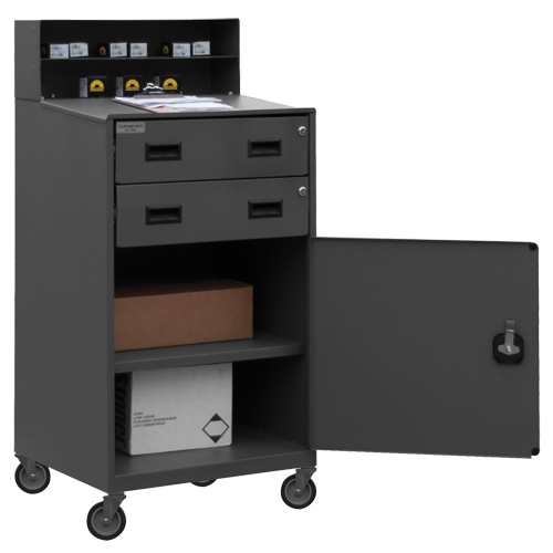 Shop Desk, 23" W x 20" D x 51" H, Grey Absolute Business Supply